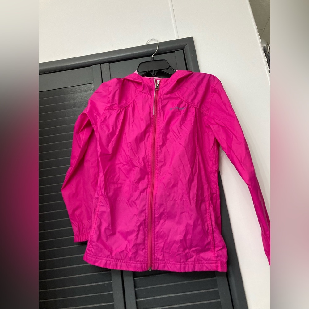 Juniors Hot Pink rain jacket